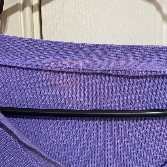 dropped lavender cropped cardigan - Picture 3 of 4
